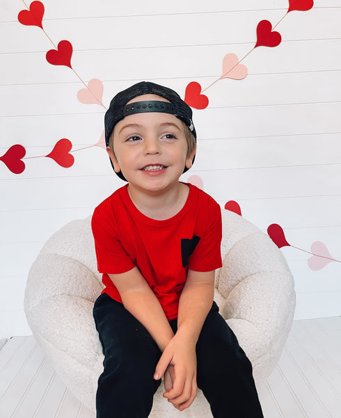 red-rib-dream-pocket-tee Dream-Big-Little-Co-pajama-baby-blanket